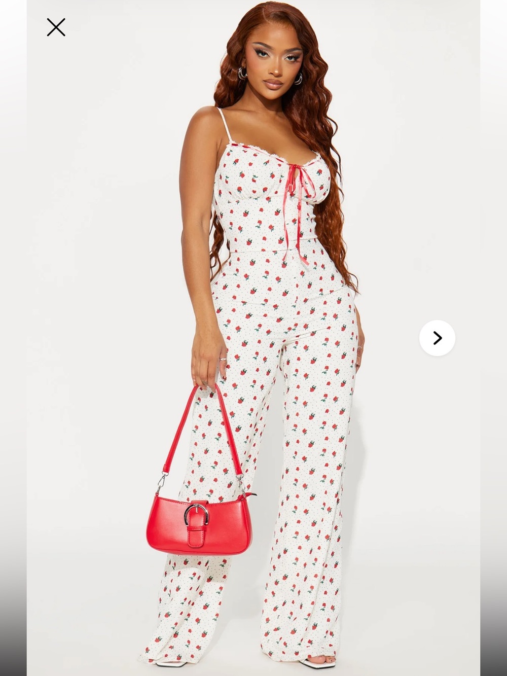 Fashion Nova Cherries in the Spring Jumpsuit - Size XL - NEW NWT
